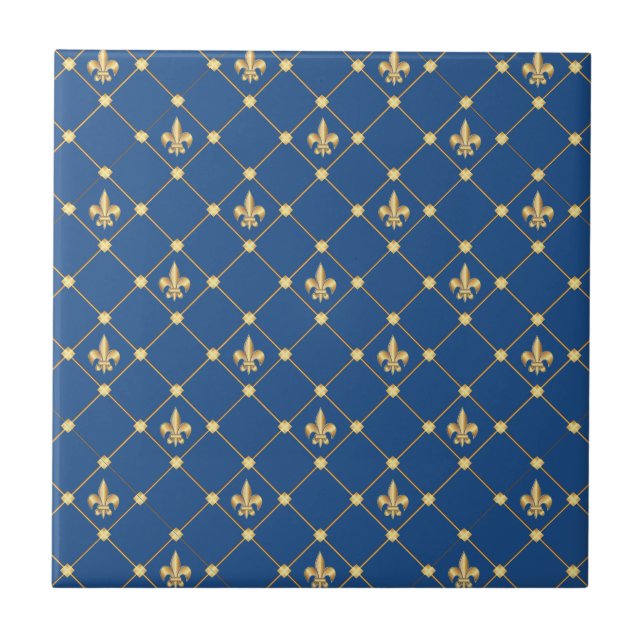 Fleur de Lis symbol Tile (Front)