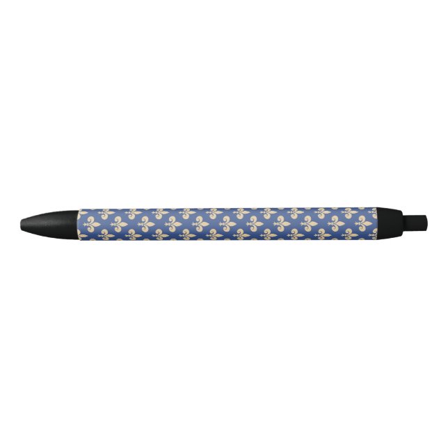 Fleur-de-lis symbols black ink pen (Front)