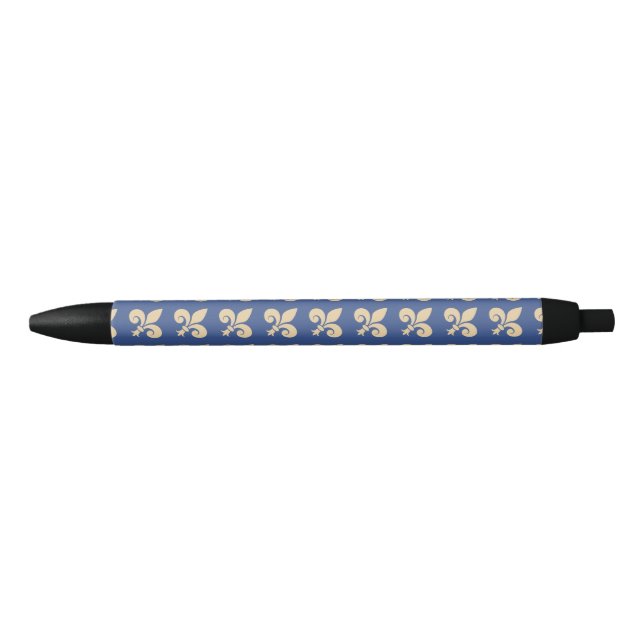 Fleur-de-lis symbols black ink pen (Front)