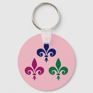 Fleur-de-lis symbols key ring