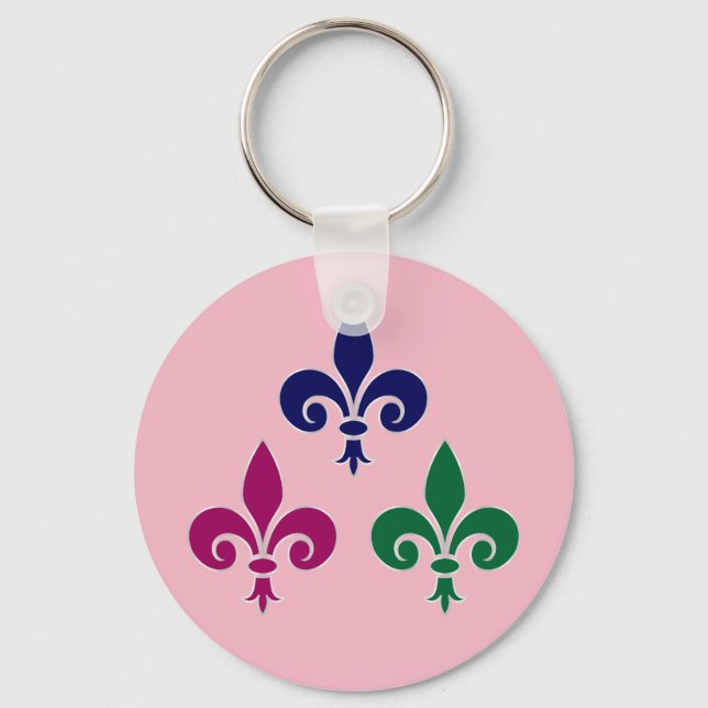 Fleur-de-lis symbols key ring (Front)