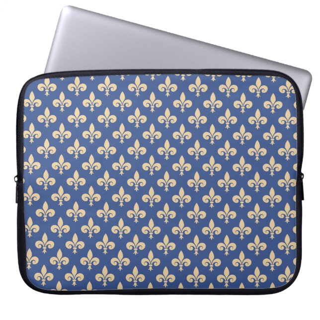 Fleur-de-lis symbols laptop sleeve (Front)