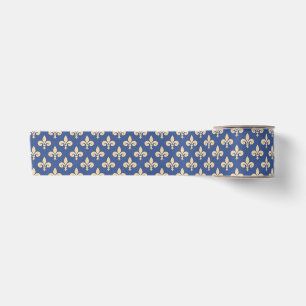 Fleur-de-lis symbols satin ribbon