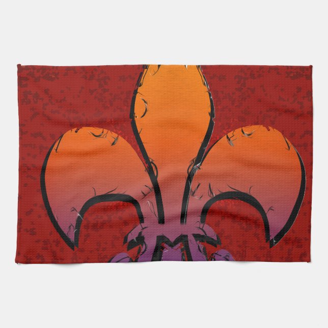 Fleur De Lis Tea Towel (Horizontal)