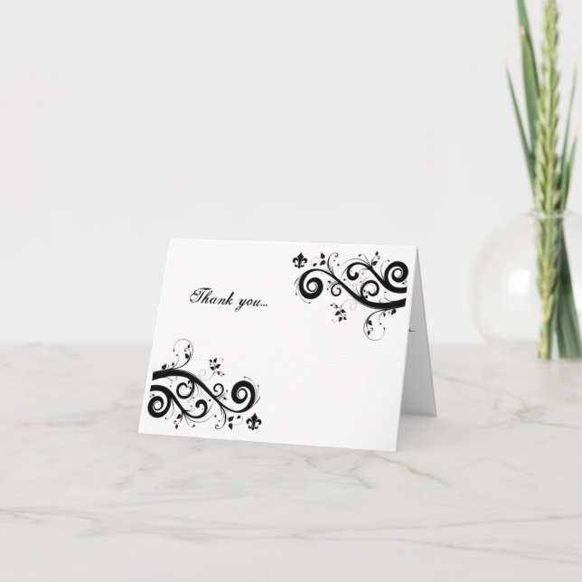 fleur de lis thank you card (Front)