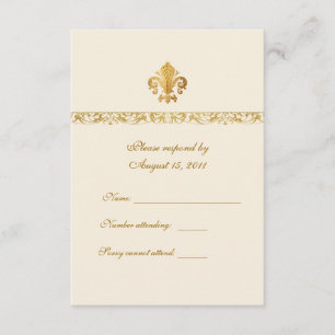 Fleur-de-lis Themed RSVP Card