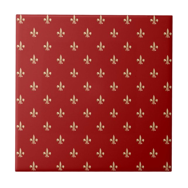 Fleur de lis tile (Front)