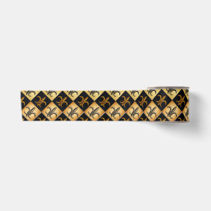 Fleur De Lis Tile Satin Ribbon