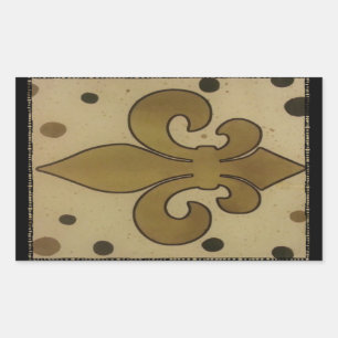fleur de lis tile stickers-matching dot-1 dot-2 rectangular sticker