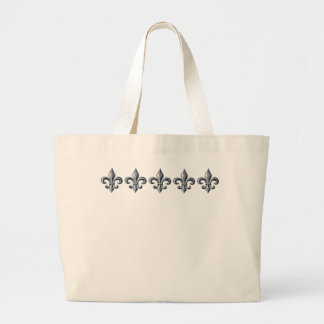 Fleur de lis tote bag - add your own text