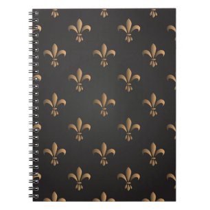 Fleur de lis, vintage,elegant,chic.classy,pattern notebook