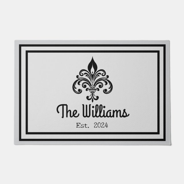 Fleur de Lis Welcome Mat (Front)