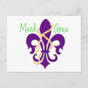 Fleur De Lis with beads Postcard