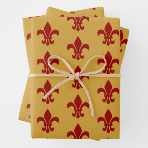 Fleur De Lis Wrapping Paper Sheets