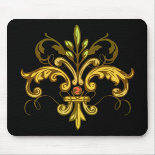 Fleur de lis Xmas Mouse Pad