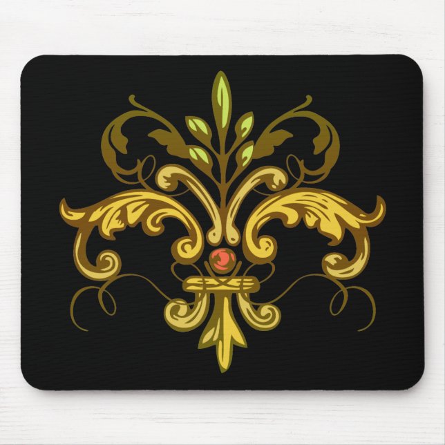 Fleur de lis Xmas Mouse Pad (Front)