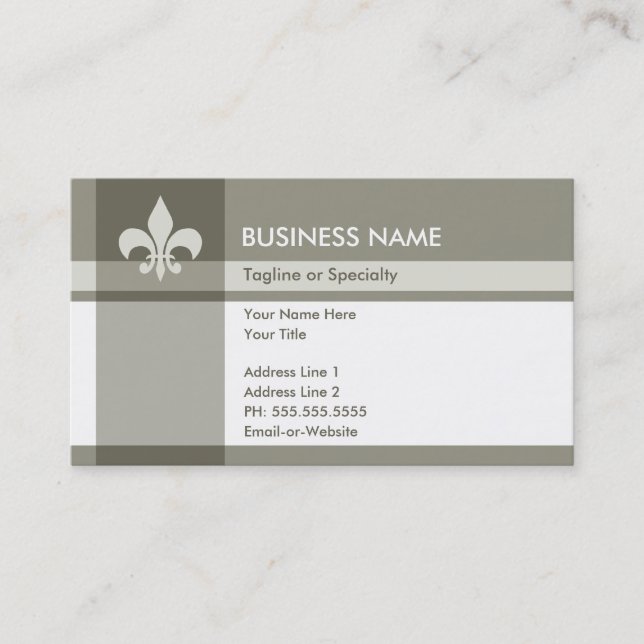 fleur de lys business card (Front)
