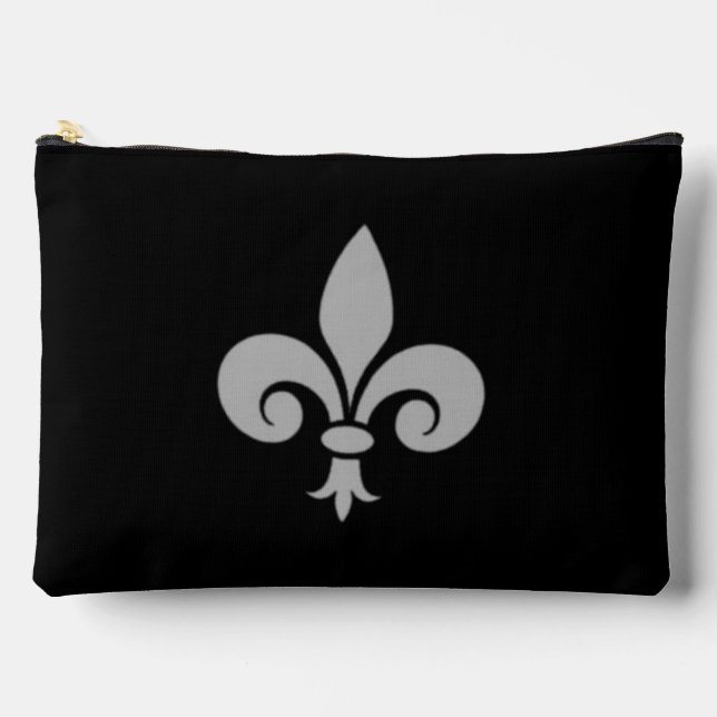 Fleur de Lys Large Accessory Pouch (Front)