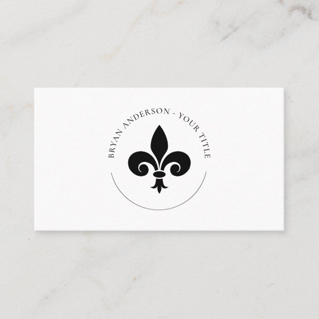 FLEUR DE LYS Logo Business Card (Front)
