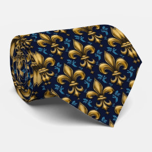 Fleur de lys seamless pattern tie