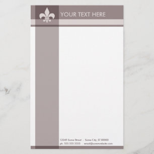 fleur de lys stationery