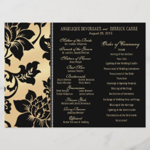 Fleur de Paris Eiffel Tower Wedding Program   sand Programme