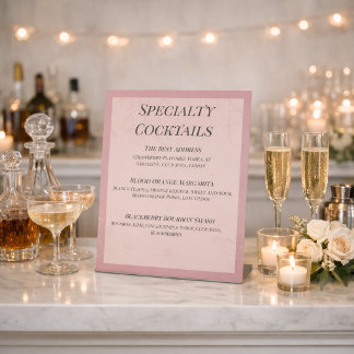 Fleur de Satin Bar Pedestal Sign