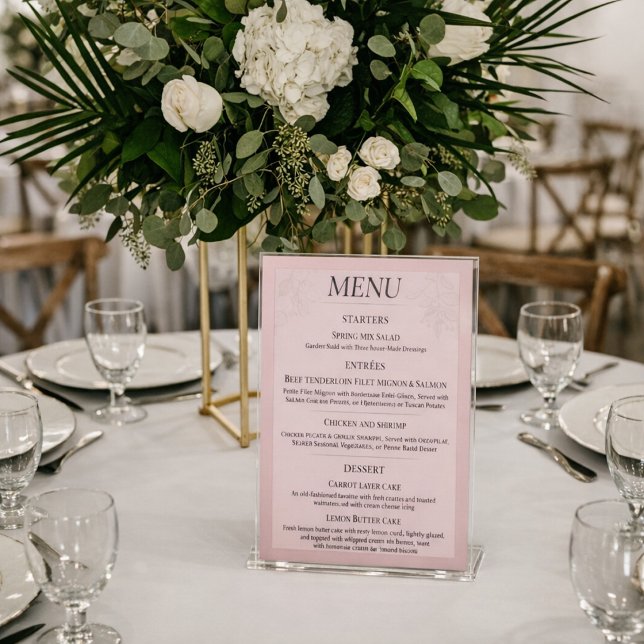 Fleur de Satin Menu Pedestal Sign (Creator Uploaded)