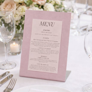 Fleur de Satin Menu Pedestal Sign