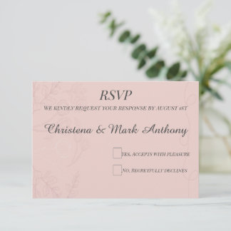 Fleur de Satin RSVP Card