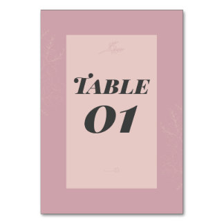 Fleur de Satin Table Number