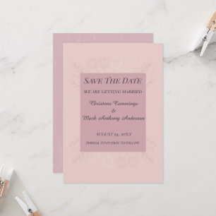 Fleur de Satin Wedding Save The Date Announcement