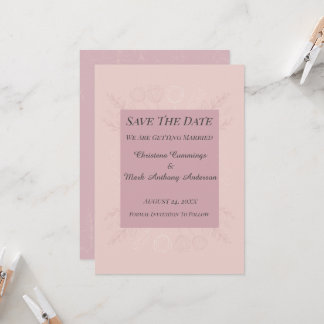Fleur de Satin Wedding Save The Date Announcement