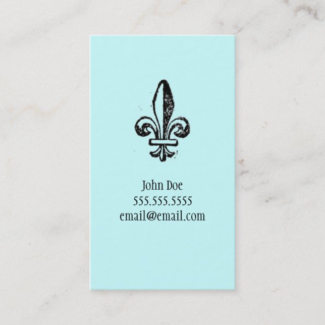 Fleur di lis Calling Card (Front)