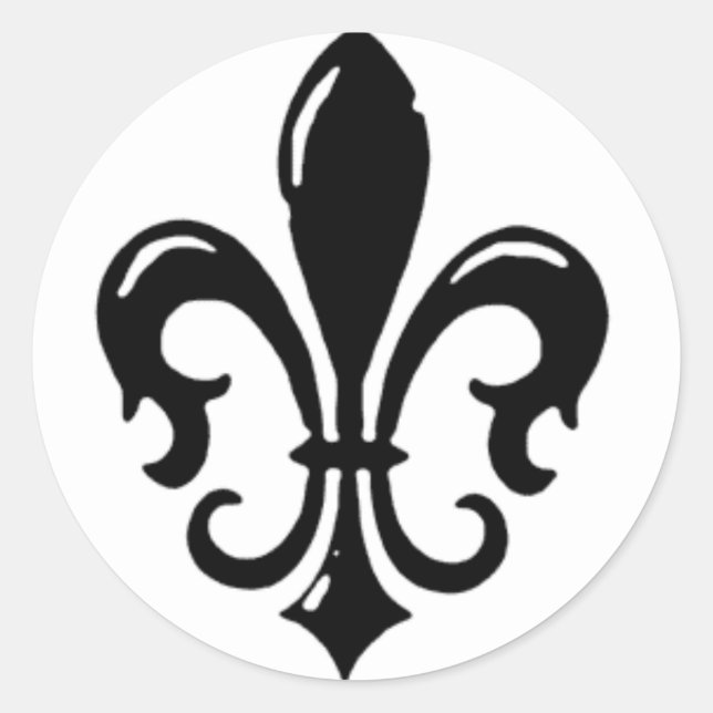 Fleur Di Lis Designs Classic Round Sticker (Front)