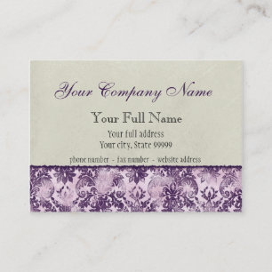 Fleur di Lys Damask Lilac Business Cards