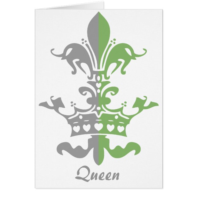 Fleur Heart Crown - Green (Front)