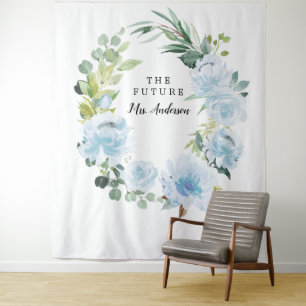 Fleur Jolie Pretty Floral Bridal Backdrop Tapestry