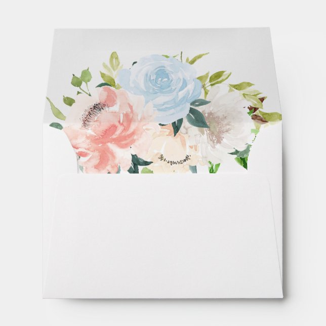 Fleur Jolie Watercolor Floral Envelopes (Back (Bottom))