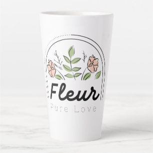 Fleur – Pure Love Floral Logo Latte Mug