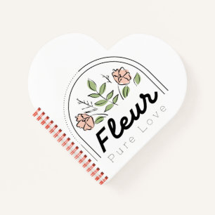 Fleur – Pure Love Floral Logo Notebook