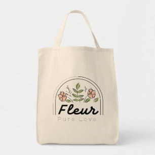 Fleur – Pure Love Floral Logo Tote Bag