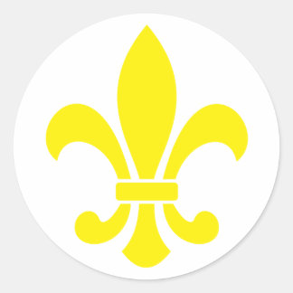 fleurdelis classic round sticker