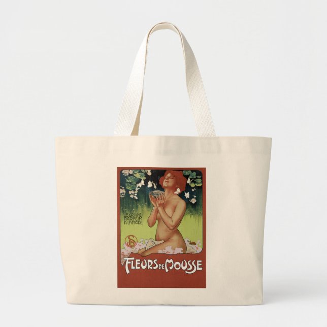 Fleurs de Mousse Large Tote Bag (Front)
