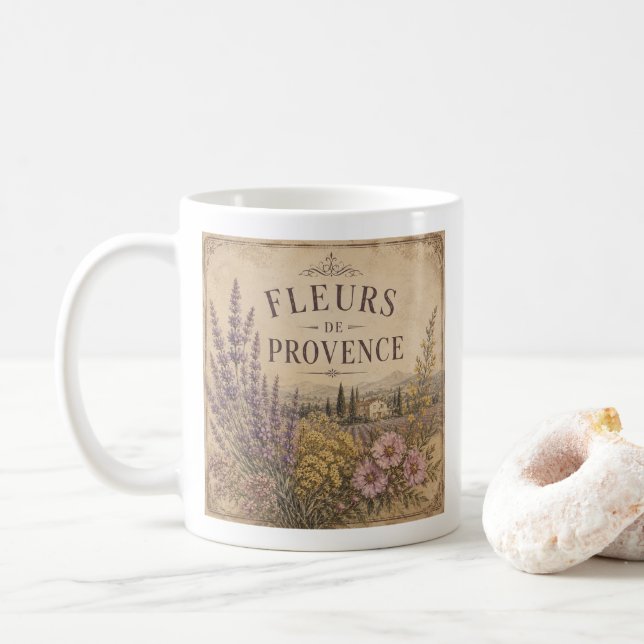 fleurs de provence mug  (With Donut)