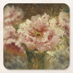 Fleurs – Félix Ziem Square Paper Coaster
