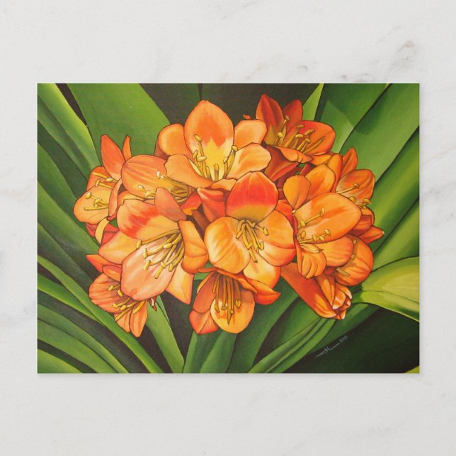 Fleurs oranges postcard (Front)