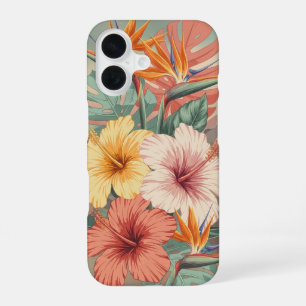 Fleurs Tropicales Vintage iPhone 16 Case