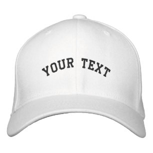 Flex-fit Wool Embroidered White Cap Template