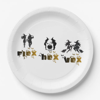 Flex. Hex. Vex. Body Positive & Diverse Witches Paper Plate